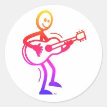 Pegatina Dancing SAM Round 3"x3" 6 Pack