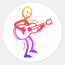 Redonda Pegatina Dancing SAM Round 3"x3" 6 Pack