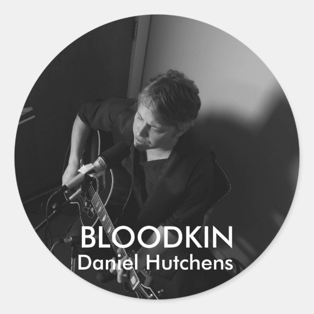 Redonda Pegatina DANIEL HUTCHENS (Anverso)