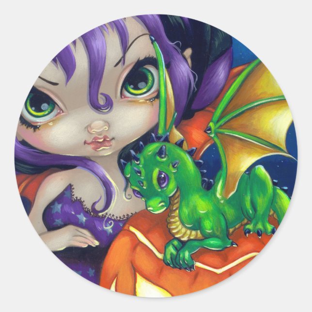 Redonda pegatina "Darling Dragonling II" (Anverso)