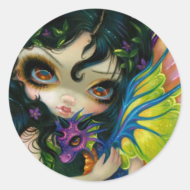 Redonda pegatina "Darling Dragonling V" (Anverso)