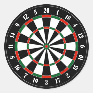 Redonda Pegatina Dartboard