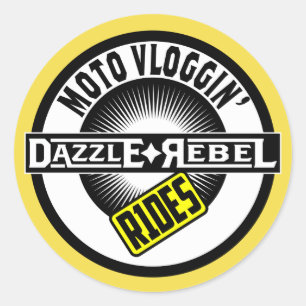 Redonda Pegatina Dazzle Rebel Rides