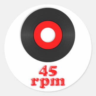 Redonda pegatina de 45 rpm