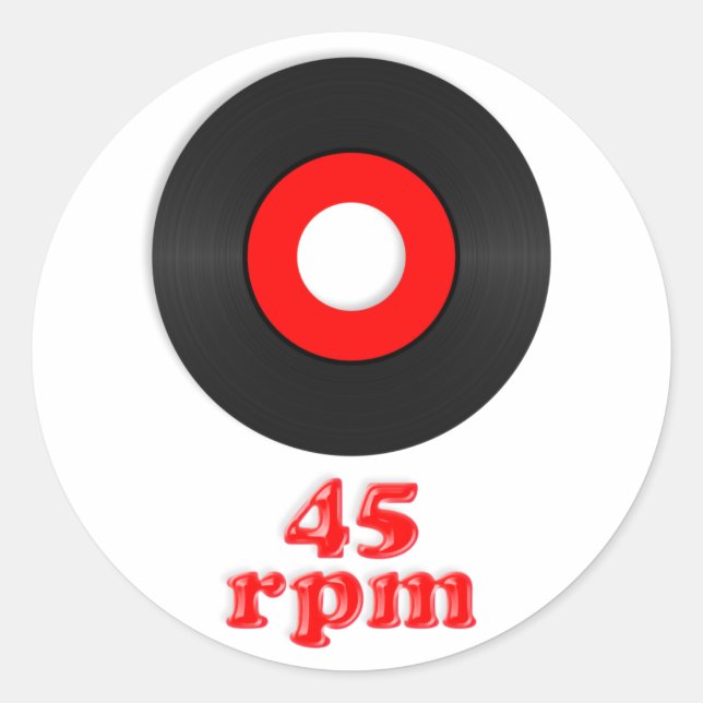 Redonda pegatina de 45 rpm (Anverso)
