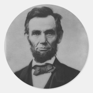 Redonda Pegatina de Abraham Lincoln