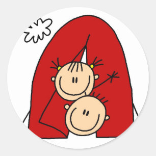 Redonda Pegatina de acampada