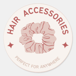 Redonda Pegatina de accesorios de pelo