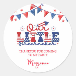 Redonda Pegatina de Acción de Gracias de la fiesta de cump