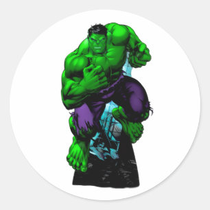 Redonda Pegatina de acción de Hulk