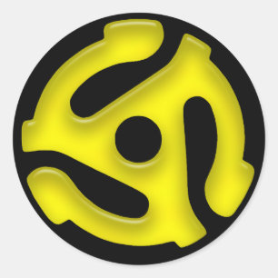 Redonda pegatina de adaptador de registro a 45 RPM