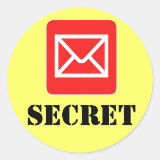 Redonda Pegatina de advertencia secreto superior confidenc