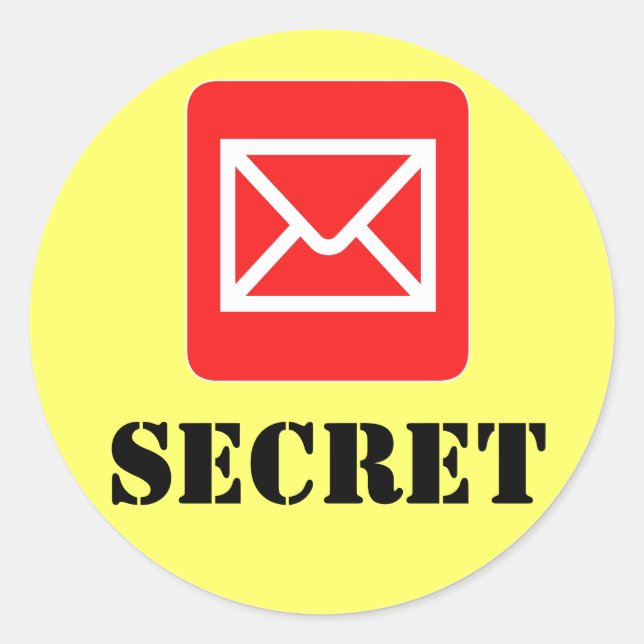 Redonda Pegatina de advertencia secreto superior confidenc (Anverso)