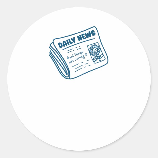 Redonda Pegatina de Afirmación Positiva (Anverso)