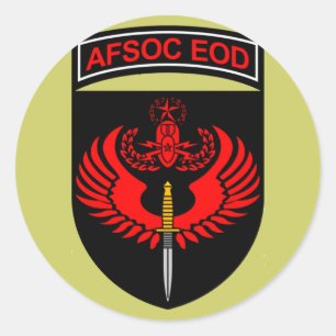 Redonda Pegatina de AFSOC EOD