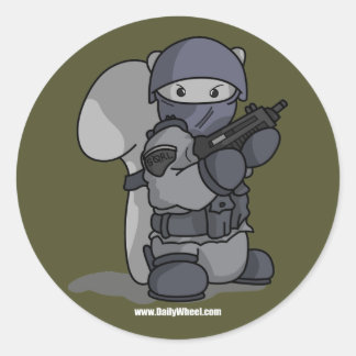 Redonda PEGATINA de agente de SQRL