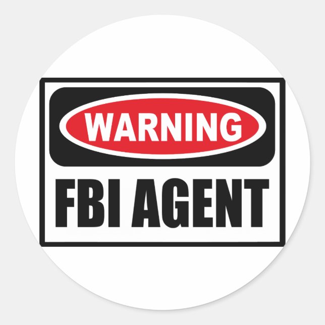 REDONDA PEGATINA DE AGENTES DEL FBI (Anverso)