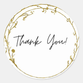 Redonda Pegatina de agradecimiento