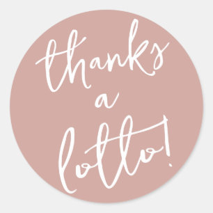Redonda Pegatina de agradecimiento Dusty Rose Lotto