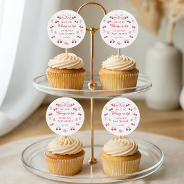 Redonda Pegatina de agradecimiento para baby shower de flo