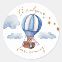 Pegatina de agradecimiento para baby shower de osi