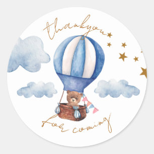 Redonda Pegatina de agradecimiento para baby shower de osi