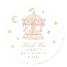 Pegatina de agradecimiento para baby shower de tio