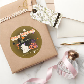 Redonda Pegatina de agradecimiento personalizado de Baby S