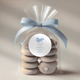 Redonda Pegatina de agradecimiento por el bautizo de niño 