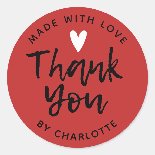 Redonda Pegatina de agradecimiento profesional (Anverso)