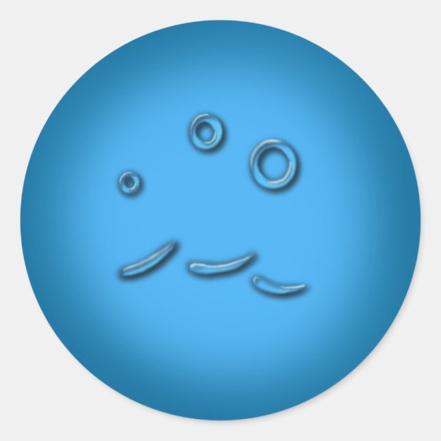 Redonda Pegatina de agua (Anverso)