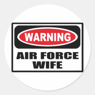 Redonda Pegatina de AIR FORCE WIFE