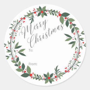 Redonda Pegatina de ajuste de regalo para navidades