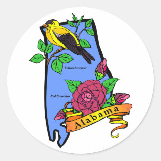 Redonda Pegatina de Alabama