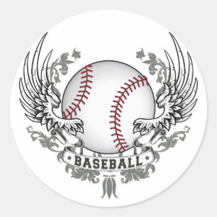 Redonda Pegatina de Alas de Béisbol