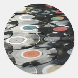 Redonda Pegatina de Álbumes de Retro Vintage Records