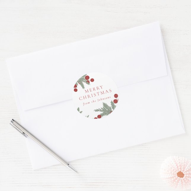 Redonda Pegatina de alegría perenne (Sobre)