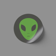 Pegatina de Alien Verde