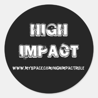 Redonda Pegatina de alto impacto 2