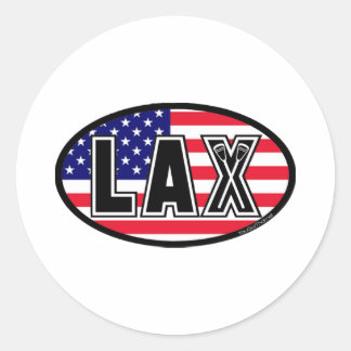 Redonda Pegatina de América de la bandera de LaCrosse