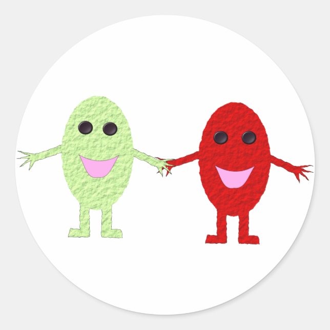 Redonda Pegatina de amigos (Anverso)