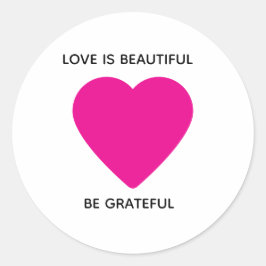 Redonda Pegatina de amor de Heart Cute