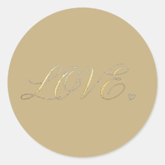 Redonda Pegatina de AMOR minimalista moderna simple