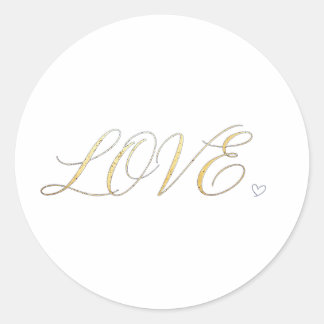 Redonda Pegatina de AMOR minimalista moderna simple