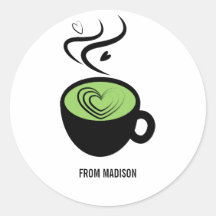 Pegatina de amor perfecto Matcha Valentine