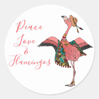 Redonda Pegatina de amor y flamenco por la paz en Bohemia