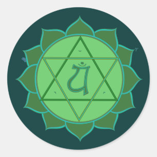 Redonda Pegatina de Anahata Chakra