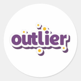 Redonda pegatina de analista de datos de outlier de una so