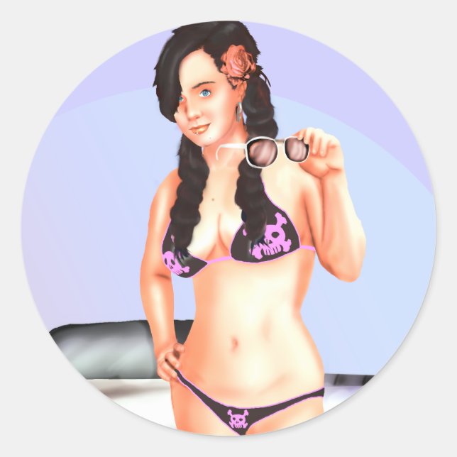 Redonda Pegatina de anclaje (Anverso)