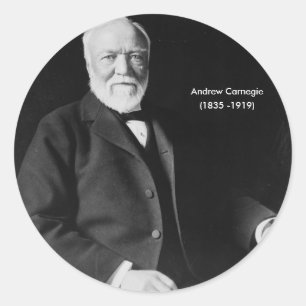 Redonda Pegatina de Andrew Carnegie